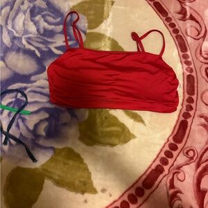 Red Women's Spaghetti Strap Crop Tank Top